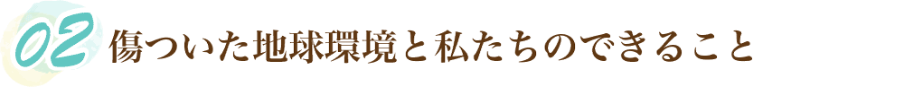 傷ついた地球環境と私たちのできること